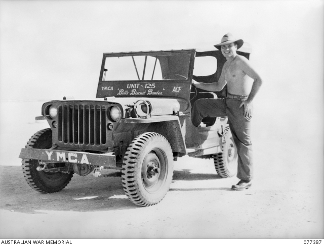 NOEMFOOR, NEW GUINEA. 1944-12-14. BILL SLACK AND HIS JEEP, KNOWN AS ...