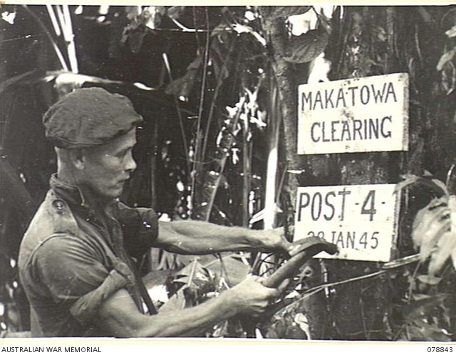 BOUGAINVILLE ISLAND. 1945-01-31. QX54832 STAFF SERGEANT D.R. HUGHES, 
