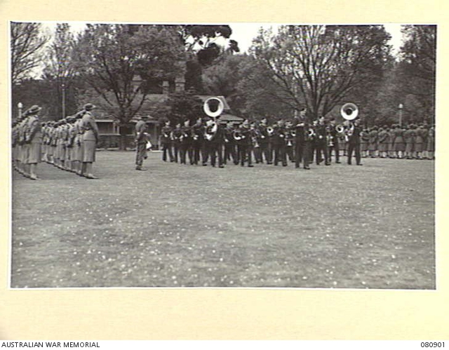 MELBOURNE, VICTORIA, AUSTRALIA. 1944-10-06. THE RAAF BAND, ONE OF MANY ...