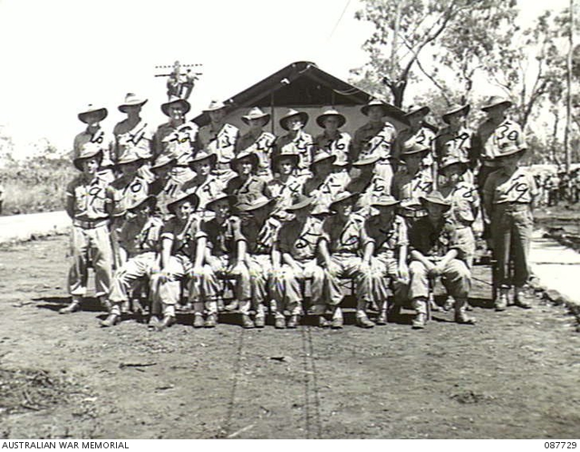 Group portrait of batmen and mess staff at Headquarters, 11th Division ...