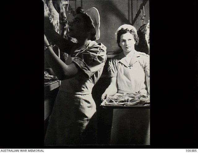 Melbourne, Vic. 1944-03-28. Corporal (Cpl) D. M. Bates (left) and ...