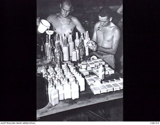 MOROTAI, 1945-05-24. PRIVATE T. CROFT (1) AND PRIVATE E.K. DONOGHUE (2 ...