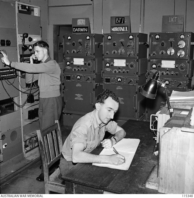 MELBOURNE, VIC. 1945-09-11. LANCE CORPORAL (L-CPL) KNOWLES (1) AND L ...