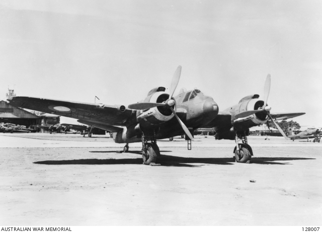 AUSTRALIA. C.1940. RAAF BRISTOL BEAUFIGHTER AIRCRAFT AT AN AIRSTRIP ...