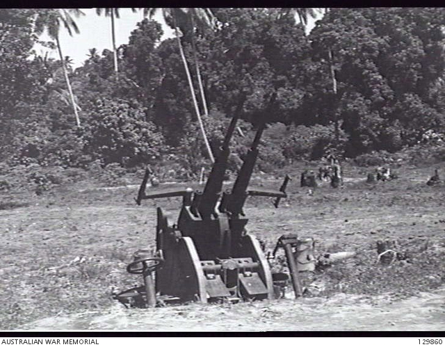 Japanese gun emplacement in the Mission area near Rabaul. | Australian ...