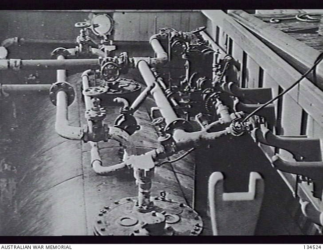 INTERIOR VIEW OF THE RAAF 05- , REFUELLER, SHOWING 1500 GALLONS BULK ...