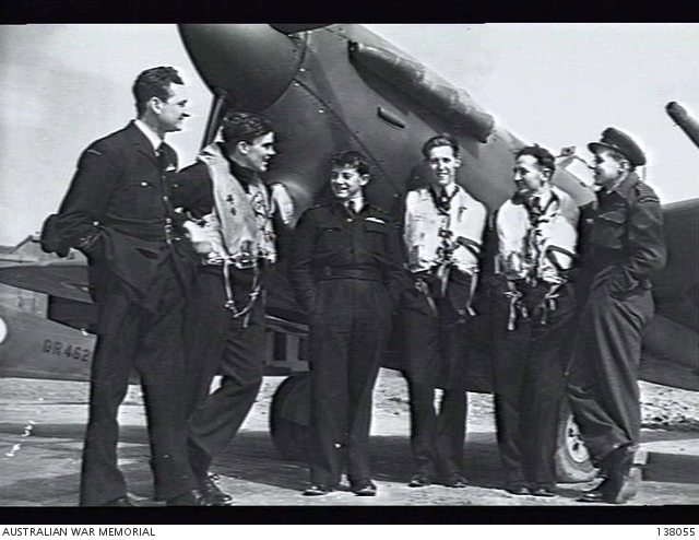 LAVERTON, VIC. 1943-03-04. PILOTS OF A SPITFIRE SQUADRON, ROYAL AIR ...