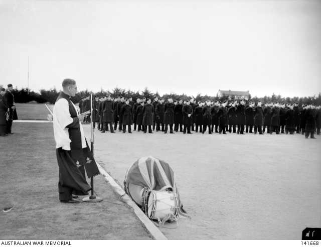 Point Cook, Vic. 1944-09-03. RAAF Chaplain Flight Lieutenant C. H. Copp ...