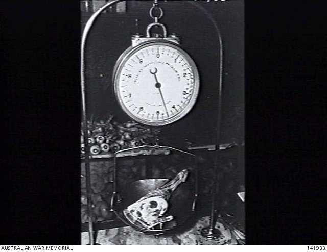 Melbourne, Vic. 1943-10-07. The proposed Australian Meat Ration for a ...