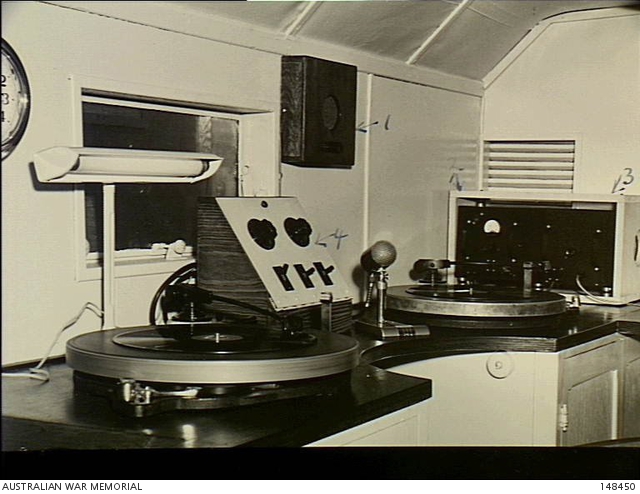 Hiro, Japan. 1953-05-11. Interior of a van converted by Britcom Base ...