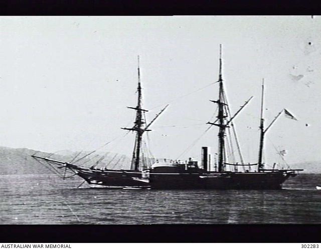 PORT SIDE VIEW OF THE PADDLE SLOOP HMS VIRAGO. (NAVAL HISTORICAL ...