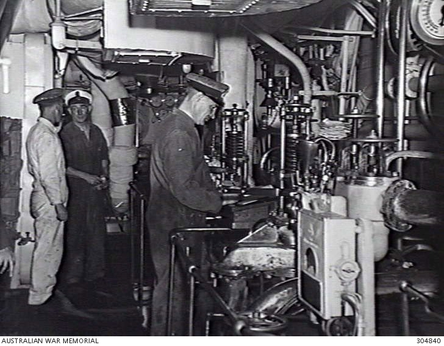 ENGINE ROOM STAFF RECORD DATA IN THE ENGINE ROOM OF AN AUSTRALIAN ...