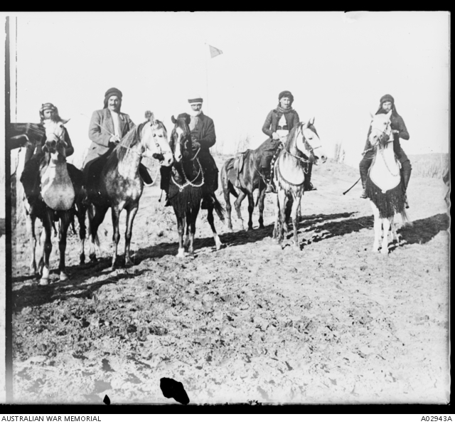 Five Arab horsemen, who were entrants in the Arab horse race in the 3rd