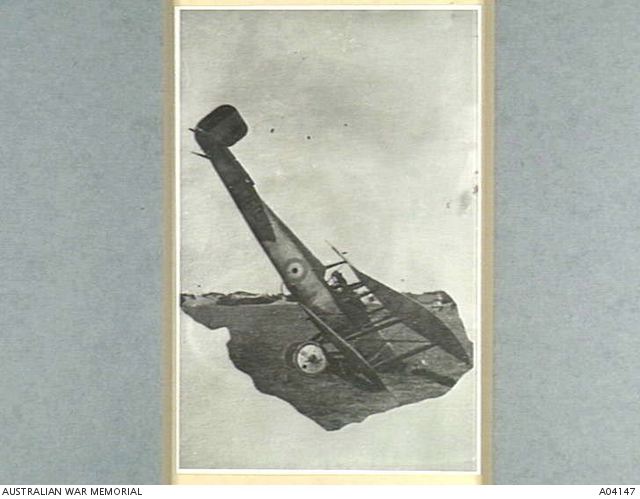 A crashed Bristol Scout D aircraft, serial A1760, which has