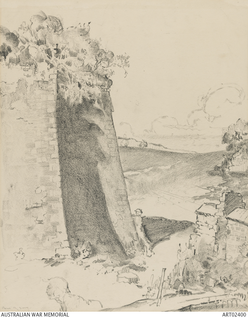Chateau ramparts, Heilly | Australian War Memorial