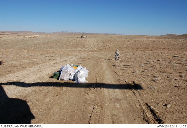 Image taken by a member of 633.7 from the ramp of Australian Army ...