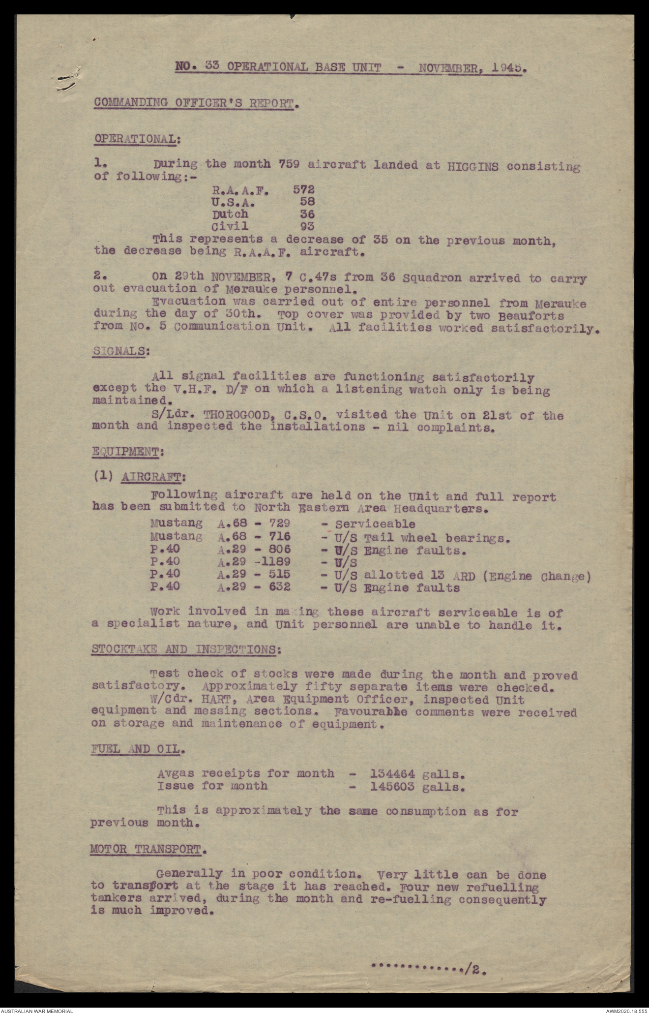 AWM64 16/8 - [RAAF formation and unit records] No.s 33, 37 and 38 ...