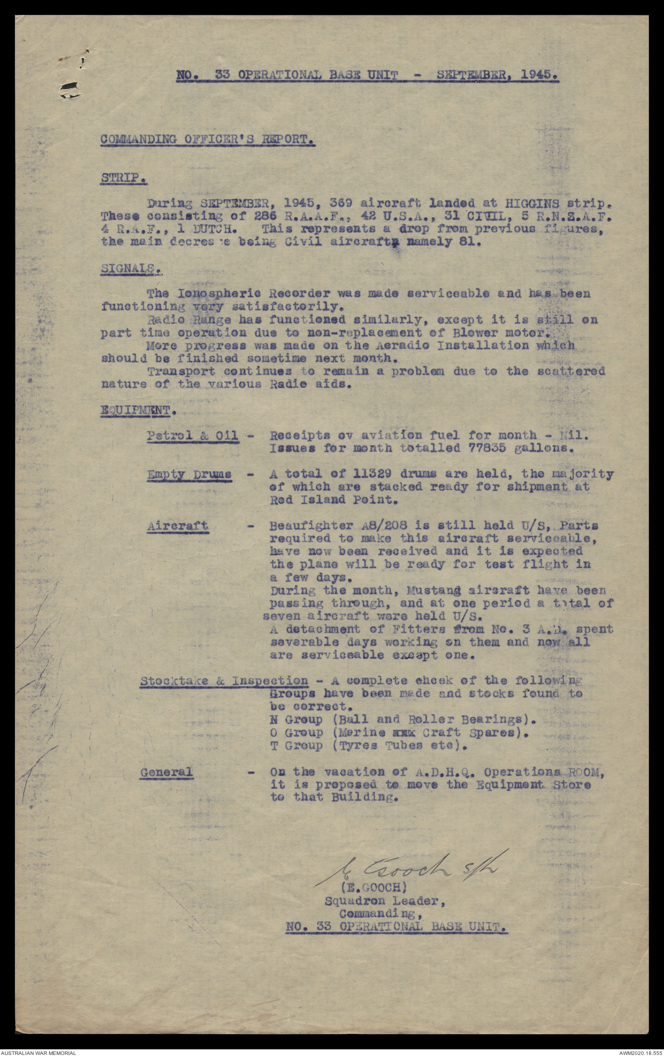 AWM64 16/8 - [RAAF formation and unit records] No.s 33, 37 and 38 ...
