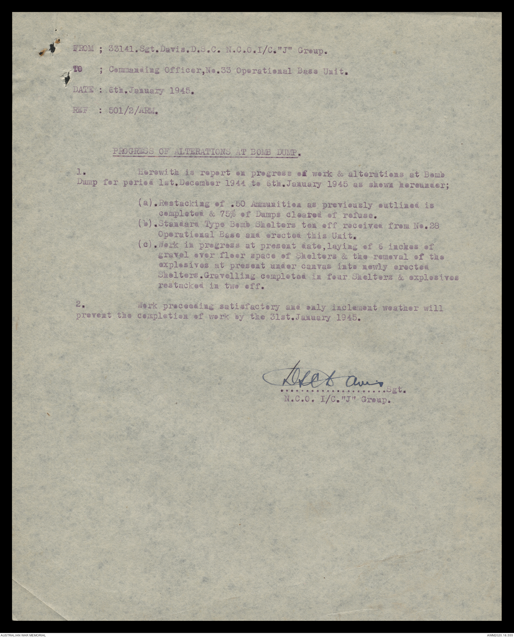 AWM64 16/8 - [RAAF formation and unit records] No.s 33, 37 and 38 ...