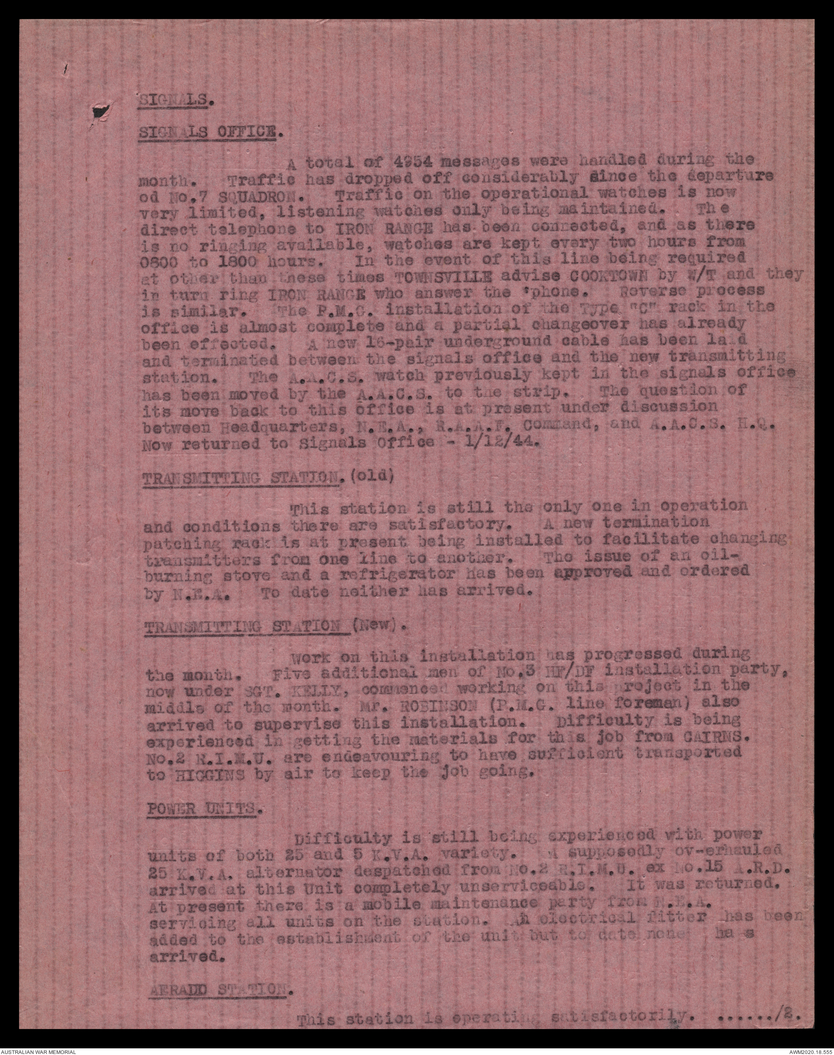 AWM64 16/8 - [RAAF formation and unit records] No.s 33, 37 and 38 ...