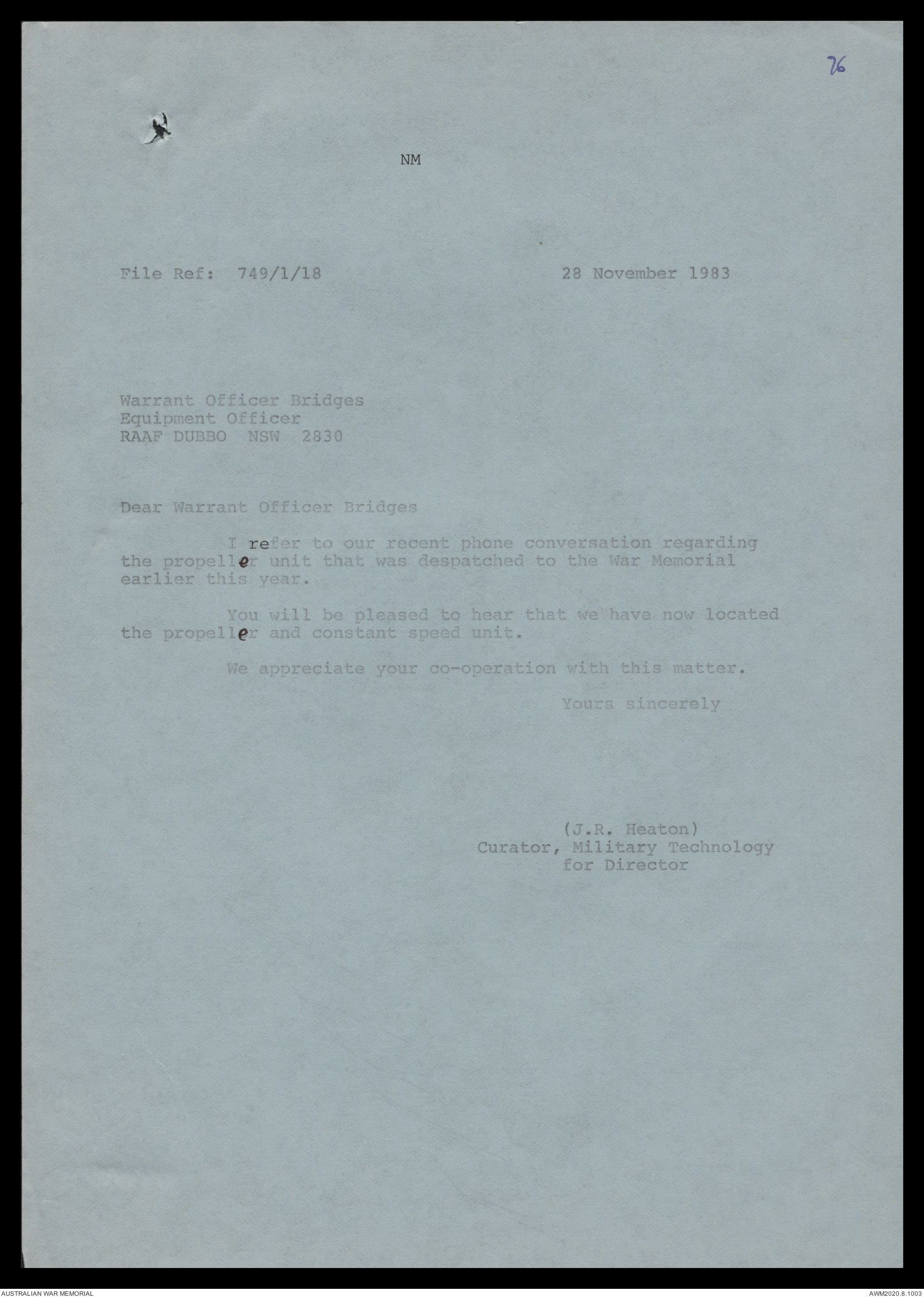 AWM315 749/001/032 01 - [Australian War Memorial registry files ...