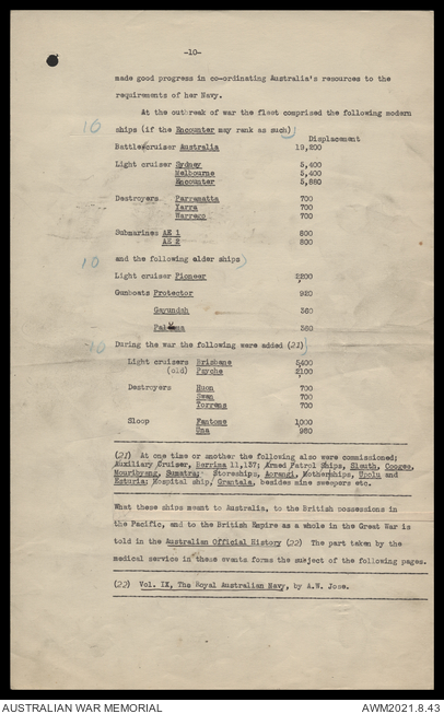 AWM44 16/9 - [Official history of the Australian Army Medical Services ...