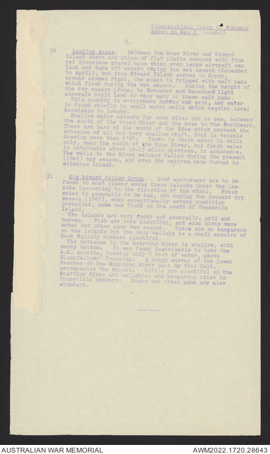 AWM54 741/5/9 PART 3 - [Patrols - Reconnaissance:] Report on Northern ...