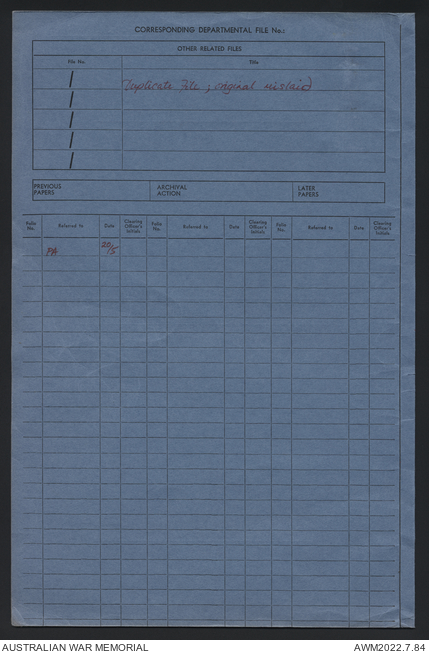AWM122 68/4030 - [Department of Defence, Joint Planning Committee ...