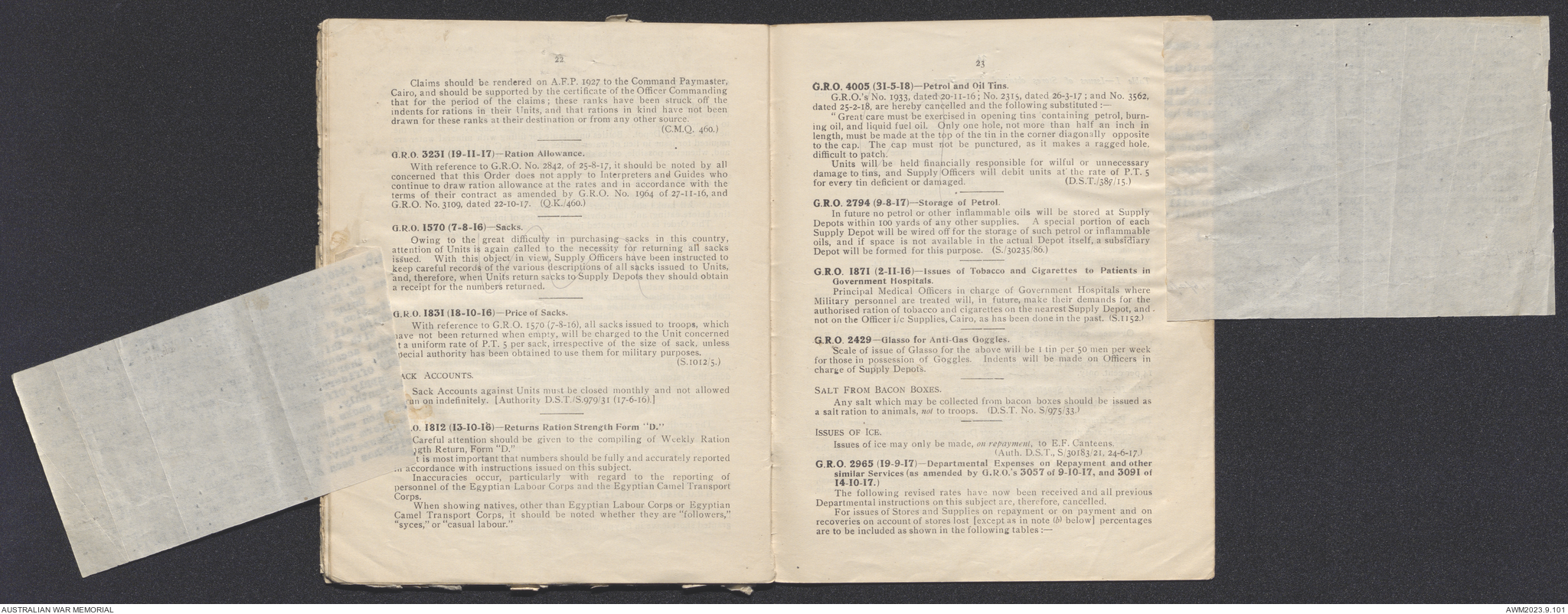 Ration pamphlet : scales of rations, forage, fuel and light as ...
