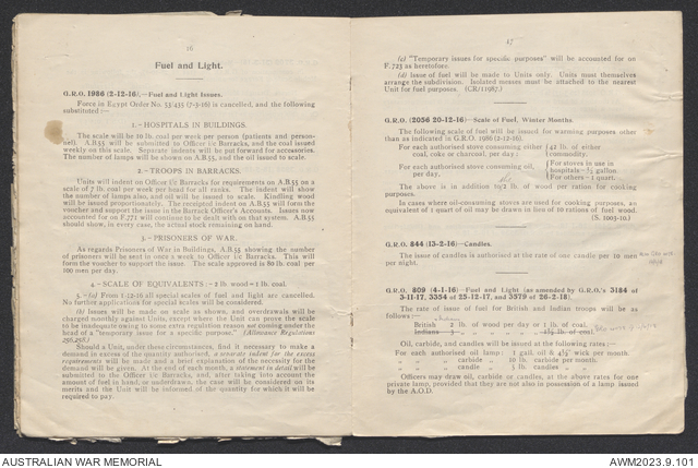 Ration pamphlet : scales of rations, forage, fuel and light as ...
