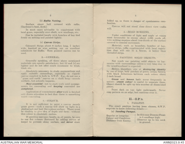 Notes on camouflage : for use of officers who attend the course ...