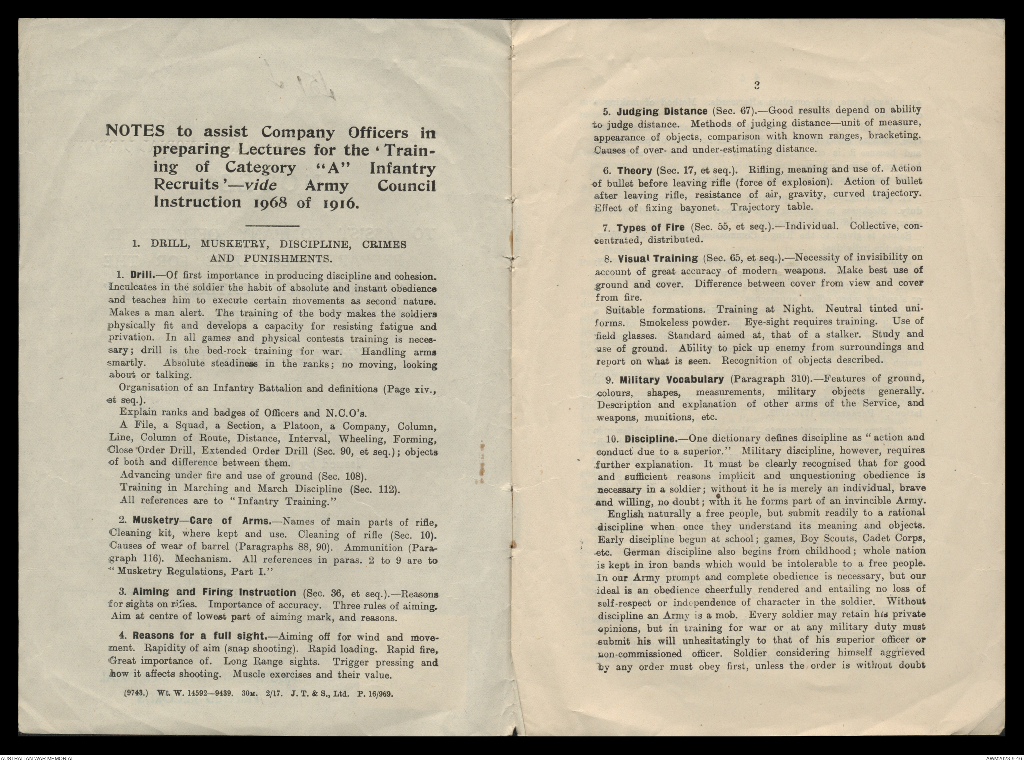 Notes to assist company officers in preparing lectures for the training ...