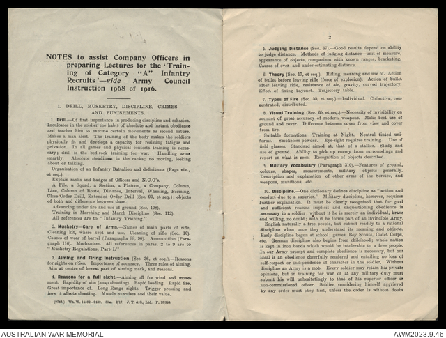 Notes to assist company officers in preparing lectures for the training ...