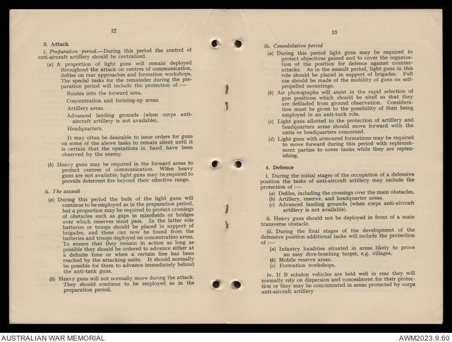 Tactical employment of anti-aircraft artillery. Variant title ...