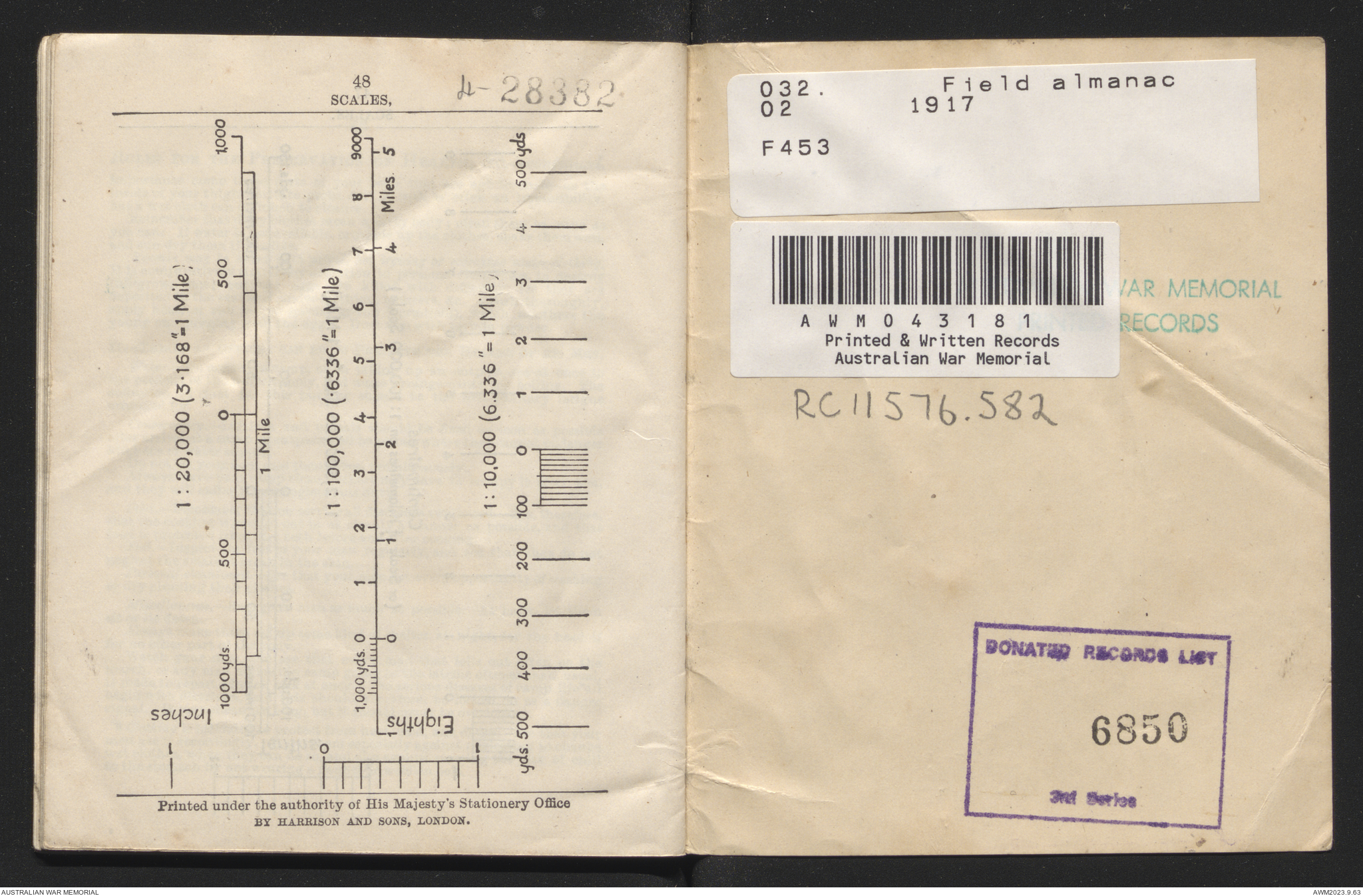 Field almanac 1917 | Australian War Memorial