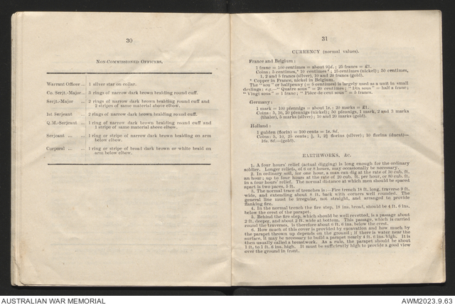 Field almanac 1917 | Australian War Memorial