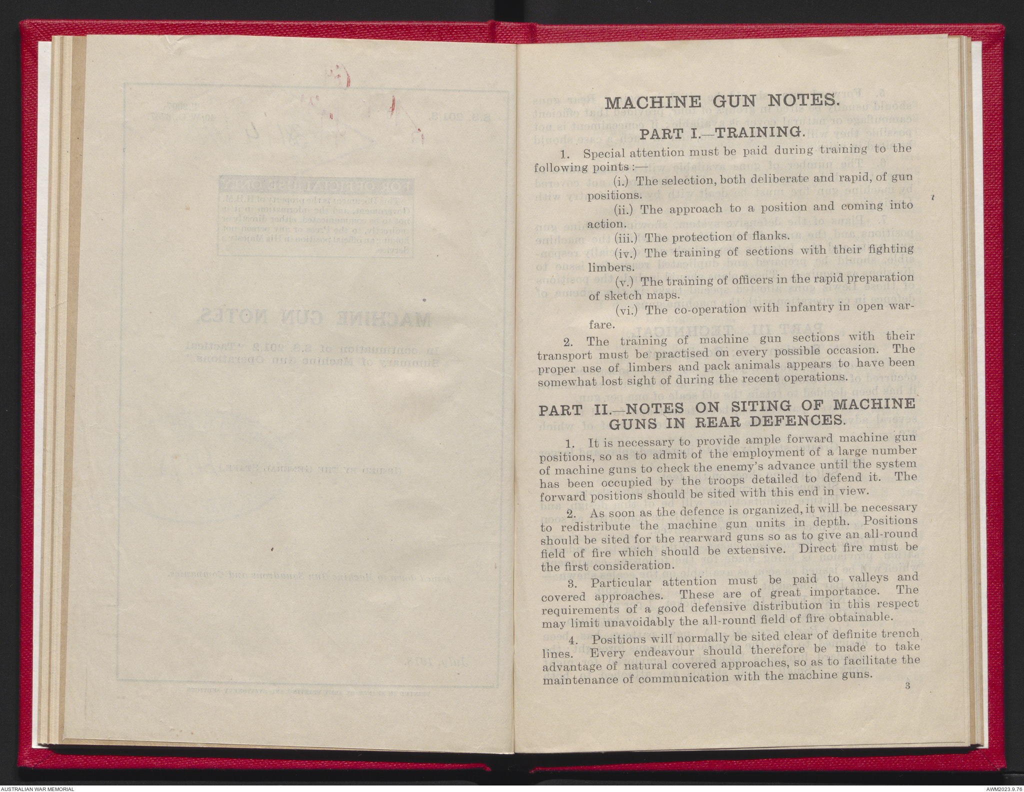 Machine gun notes / issued by the General Staff. Variant title ...