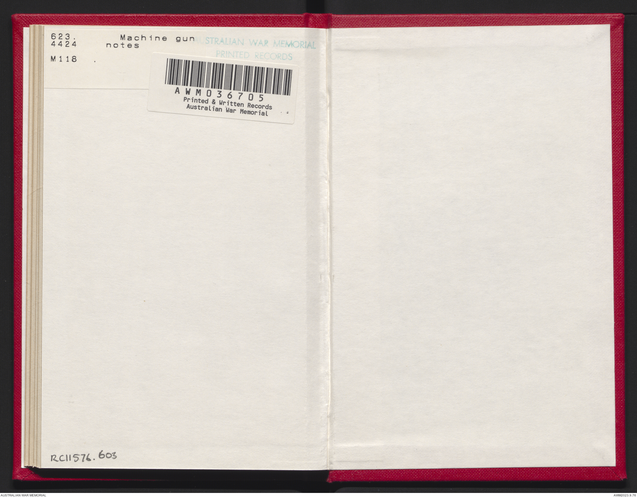 Machine gun notes / issued by the General Staff. Variant title ...