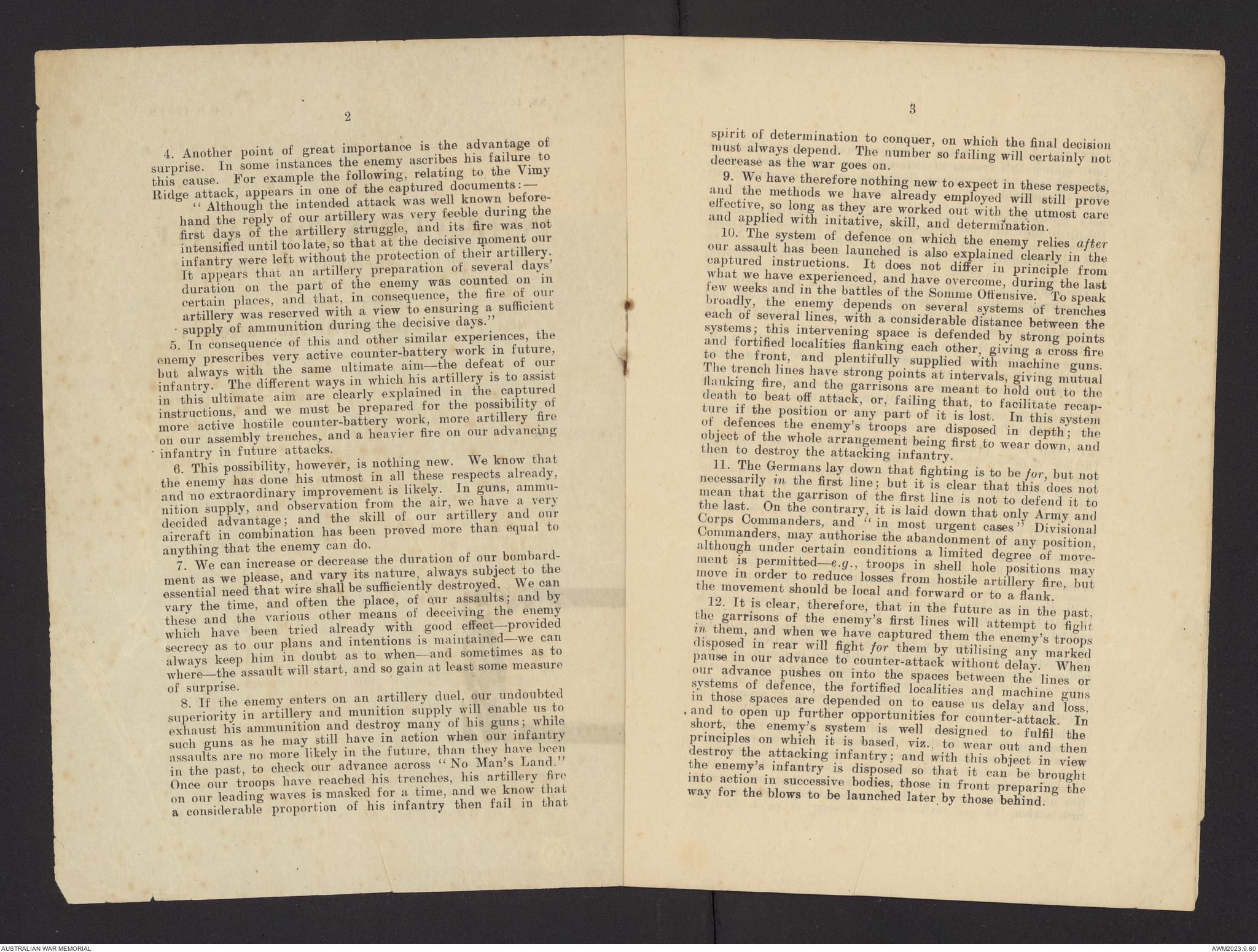 Instructions for battle (issued by the General Staff), May, 1917 ...