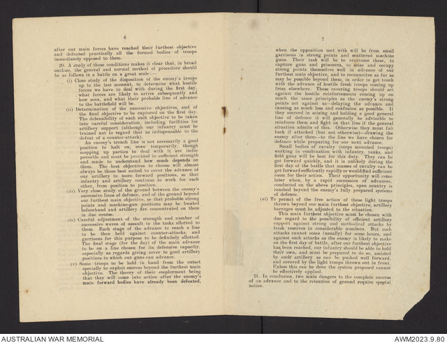 Instructions for battle (issued by the General Staff), May, 1917 ...