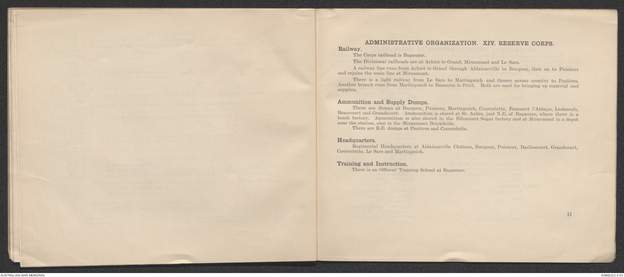 Notes on German army corps / General Staff, General Headquarters ...