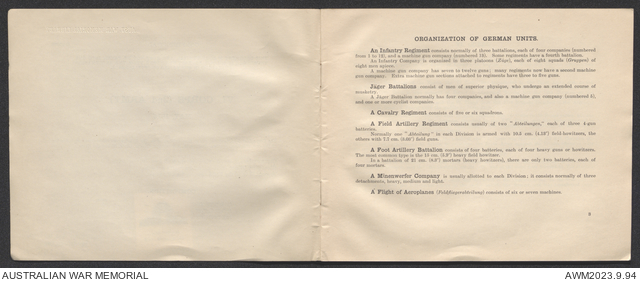 Notes on German army corps / General Staff, General Headquarters ...