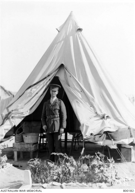 The Commanding Officer of the Australian Base Post Office, standing in ...