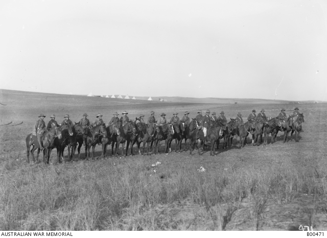 A group of regimental details of the 6th Australian Light Horse Brigade 