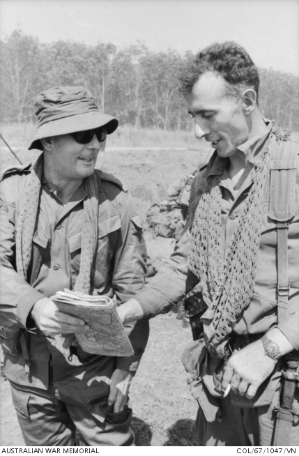 Vietnam. 1967-10. Sergeant Tom (Paddy) Craig of Puckapunyal, Vic (right ...