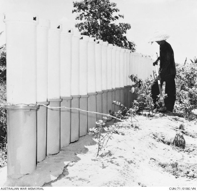 These 175mm shell cases have been used by this market gardner to build ...