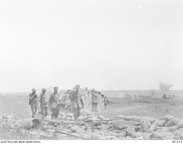German prisoners at Messines, on the afternoon of 7 June 1917, carrying ...