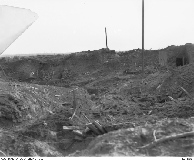 View of the Crater on Broodseinde Ridge, in the Ypres sector, in ...