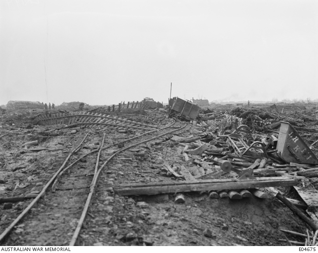 Ypres Sector, Belgium. 3 November 1917. The remains of an exploded ...