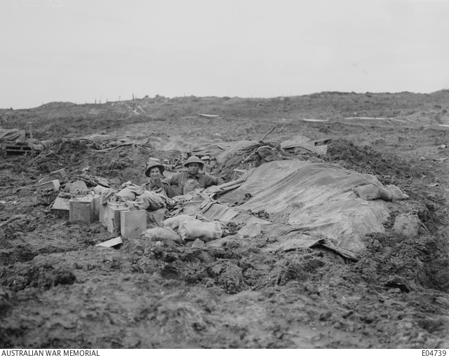 Broodseinde Ridge, Belgium. 17 October 1917. Camouflaged support ...